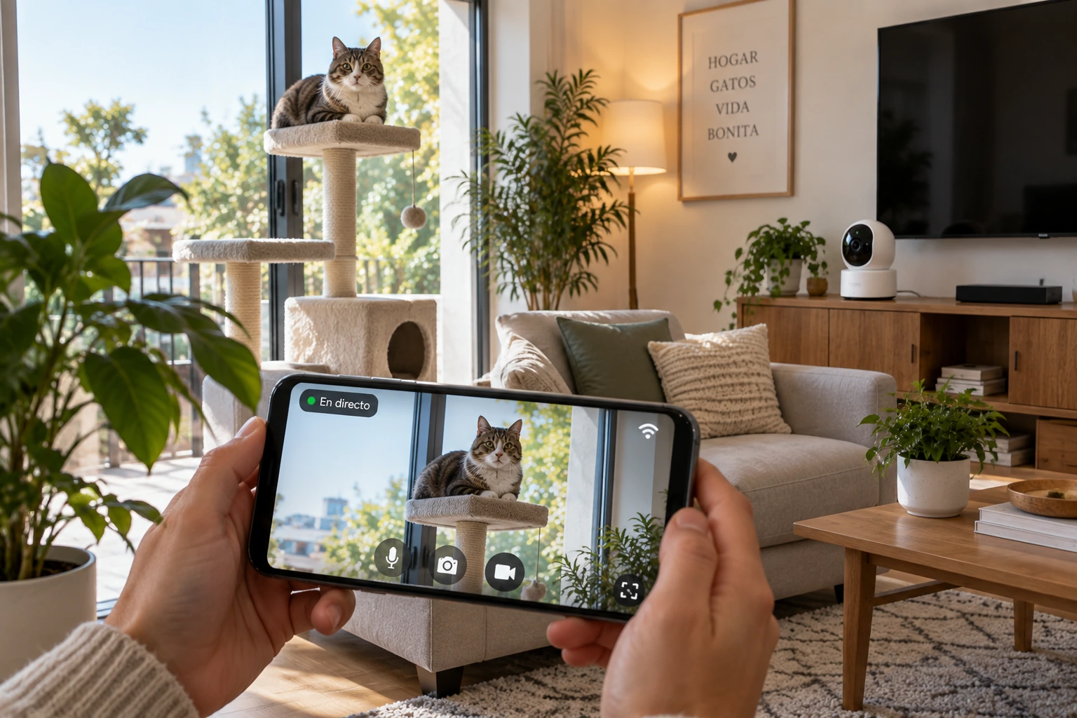 camara wifi para gatos con acceso por smartphone cámara para gatos para vigilarlo desde el móvil