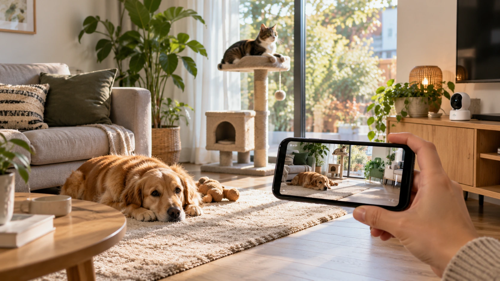 camara inteligente para perros y gatos con conexión a smartphone cómo vigilar a tu mascota cuando no estás en casa