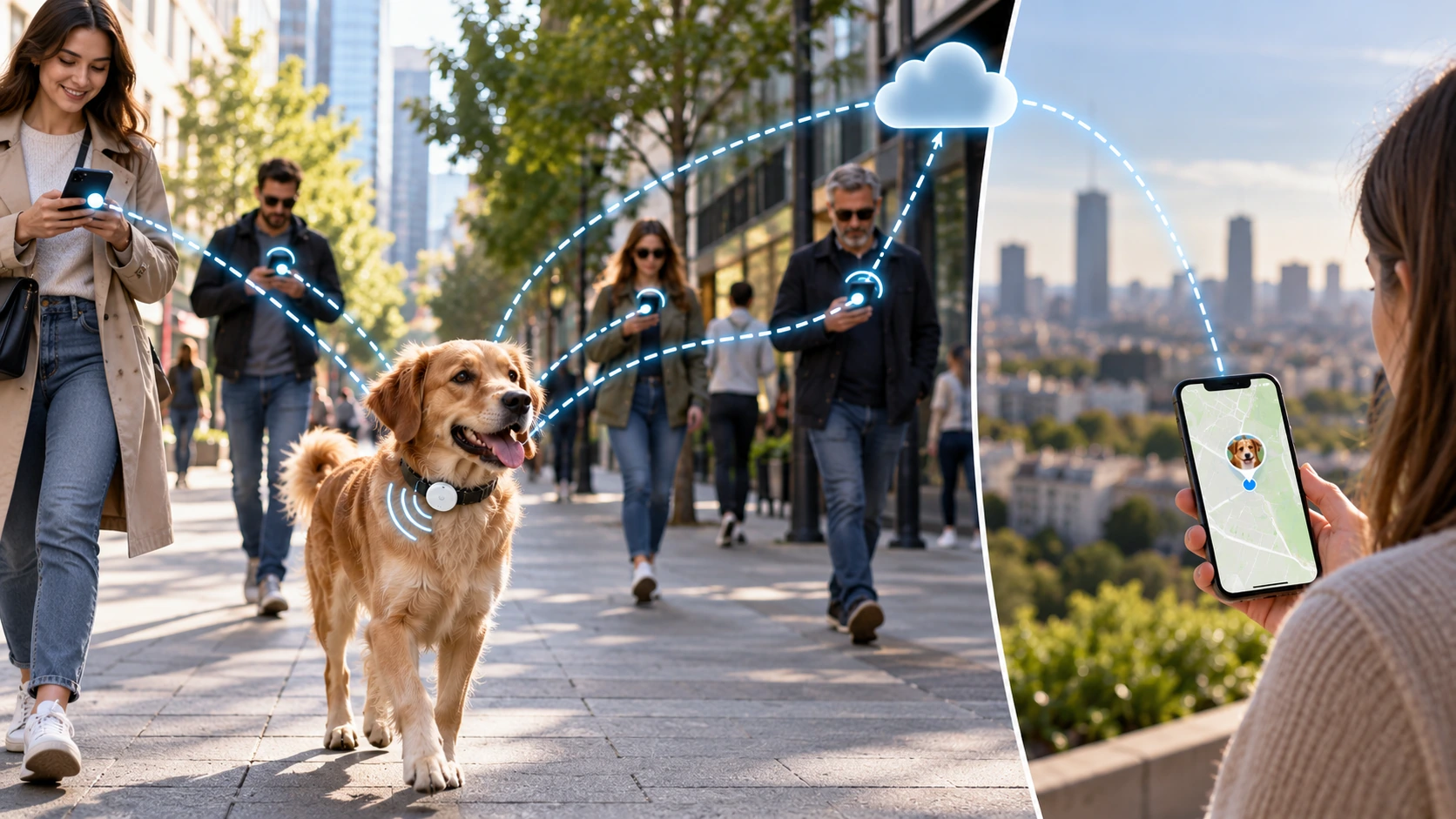 localizador para perros a través de red telefono cómo funciona AirTag para localizar un perro