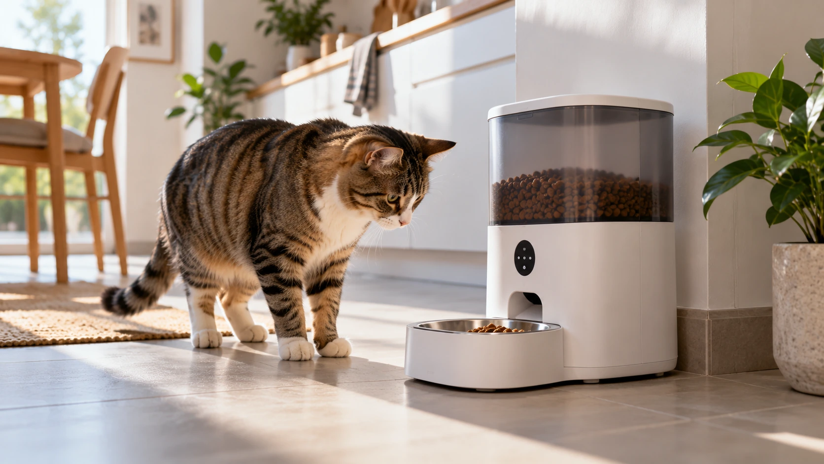 comedero automático para gatos y perros